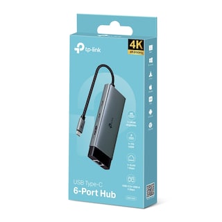 Foto 1 | Adaptador Tplink Hub Uh6120c Usb Tipo C Hadmi Rj-45 Usb 3.1 Usb-c 5 Gbits