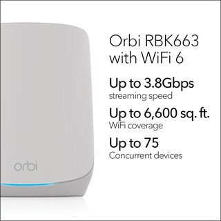Foto 2 | Sistema Wifi 6 Netgear Orbi Rbk663 Con 2 Extensores De Satélite - Venta Internacional.