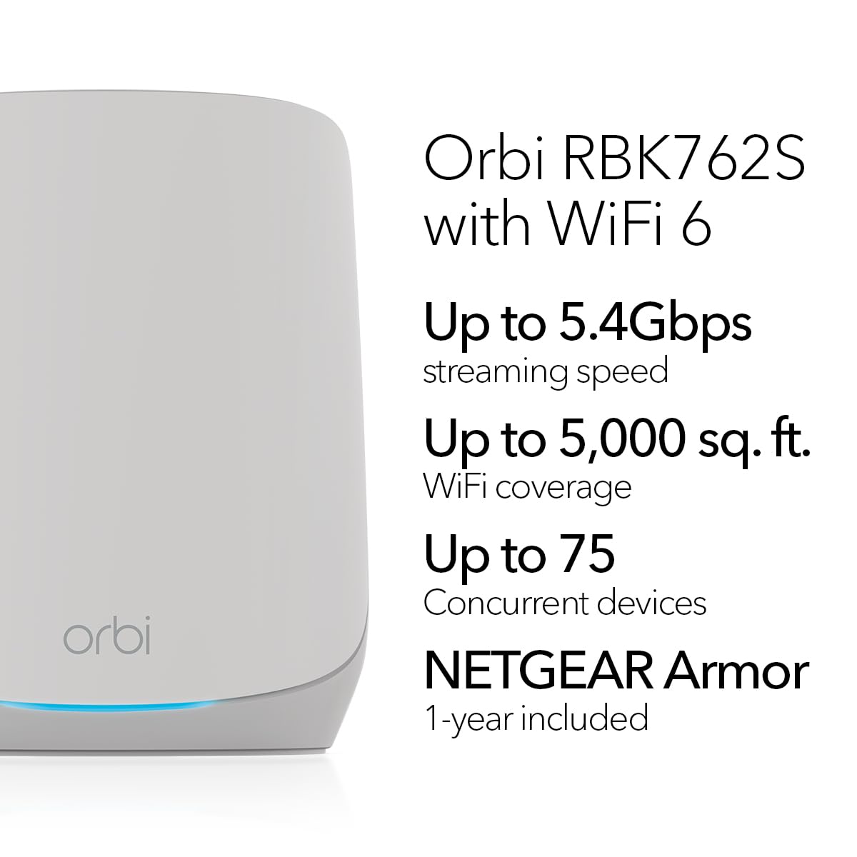 Foto 3 pulgar | Sistema Wifi 6 Netgear Orbi Rbk762s + 1 Satélite - Venta Internacional.