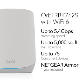 Foto 2 | Sistema Wifi 6 Netgear Orbi Rbk762s + 1 Satélite - Venta Internacional.