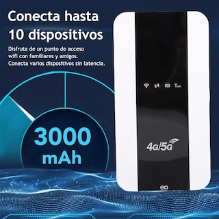 Foto 4 | Internet Inalambrico 4g Lte Wifi Portatil 3000mah Eo Safe Imports Esi-20118 Blanco