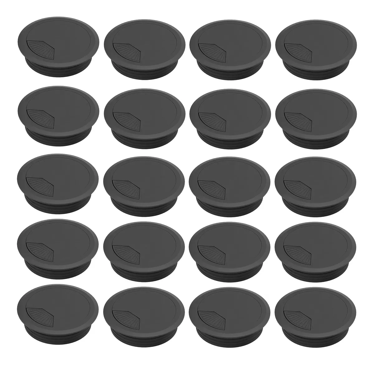 Tapones Pasacables Eo Safe Imports ESI-14116 Negros 20 Piezas