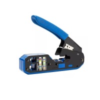Pinza Pelacables De Cable Red Rj45 Cat6 Cat5e Cat5 Rj11 Rj12 Eo Safe Imports Esi-4433-1 Azul
