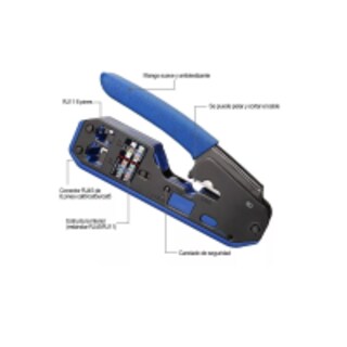 Foto 2 | Pinza Pelacables De Cable Red Rj45 Cat6 Cat5e Cat5 Rj11 Rj12 Eo Safe Imports Esi-4433-1 Azul