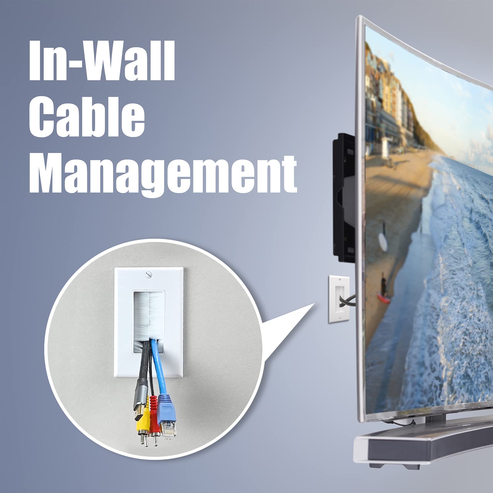 Foto 2 | Cable Para Placa De Pared Con Soporte Vce Blanco, Paquete De 2 - Venta Internacional.