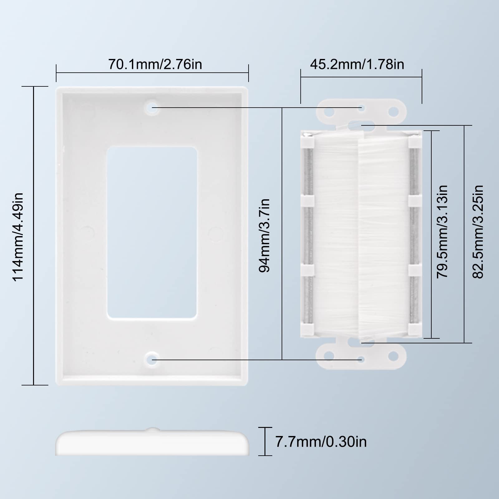 Foto 5 pulgar | Cable Para Placa De Pared Con Soporte Vce Blanco, Paquete De 2 - Venta Internacional.