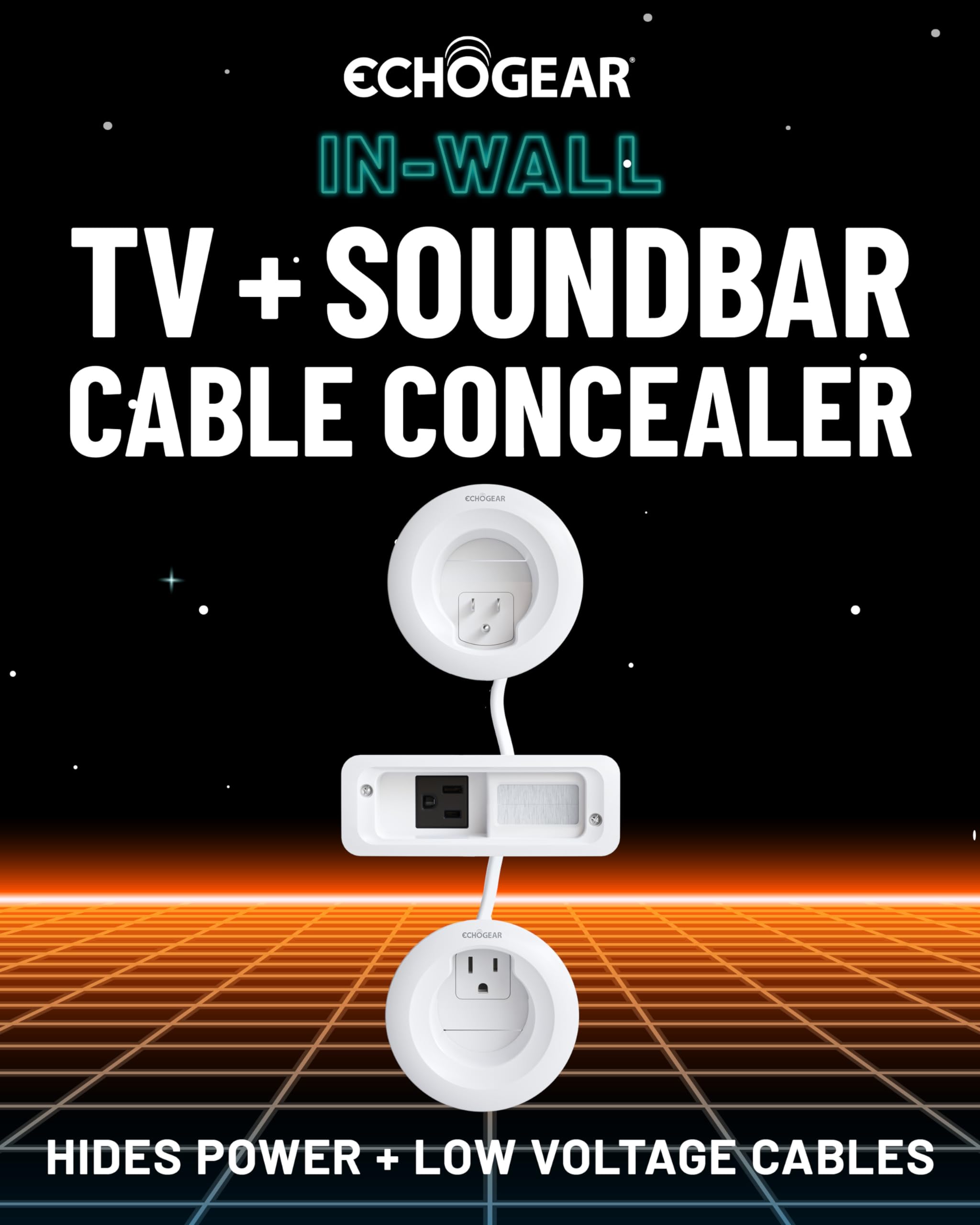 Foto 3 pulgar | Kit De Gestión De Cables Echogear Egav-cmiwsb Para Tv Y Barra De Sonido - Venta Internacional.