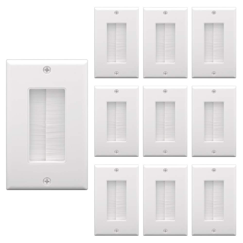Foto 1 | Brush Wall Plate Vce, Paquete De 10 Cables Que Pasan A Través De La Placa Ul - Venta Internacional.