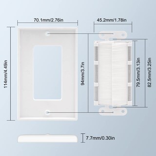 Foto 4 | Brush Wall Plate Vce, Paquete De 10 Cables Que Pasan A Través De La Placa Ul - Venta Internacional.