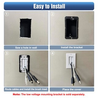 Foto 7 | Brush Wall Plate Vce, Paquete De 10 Cables Que Pasan A Través De La Placa Ul - Venta Internacional.