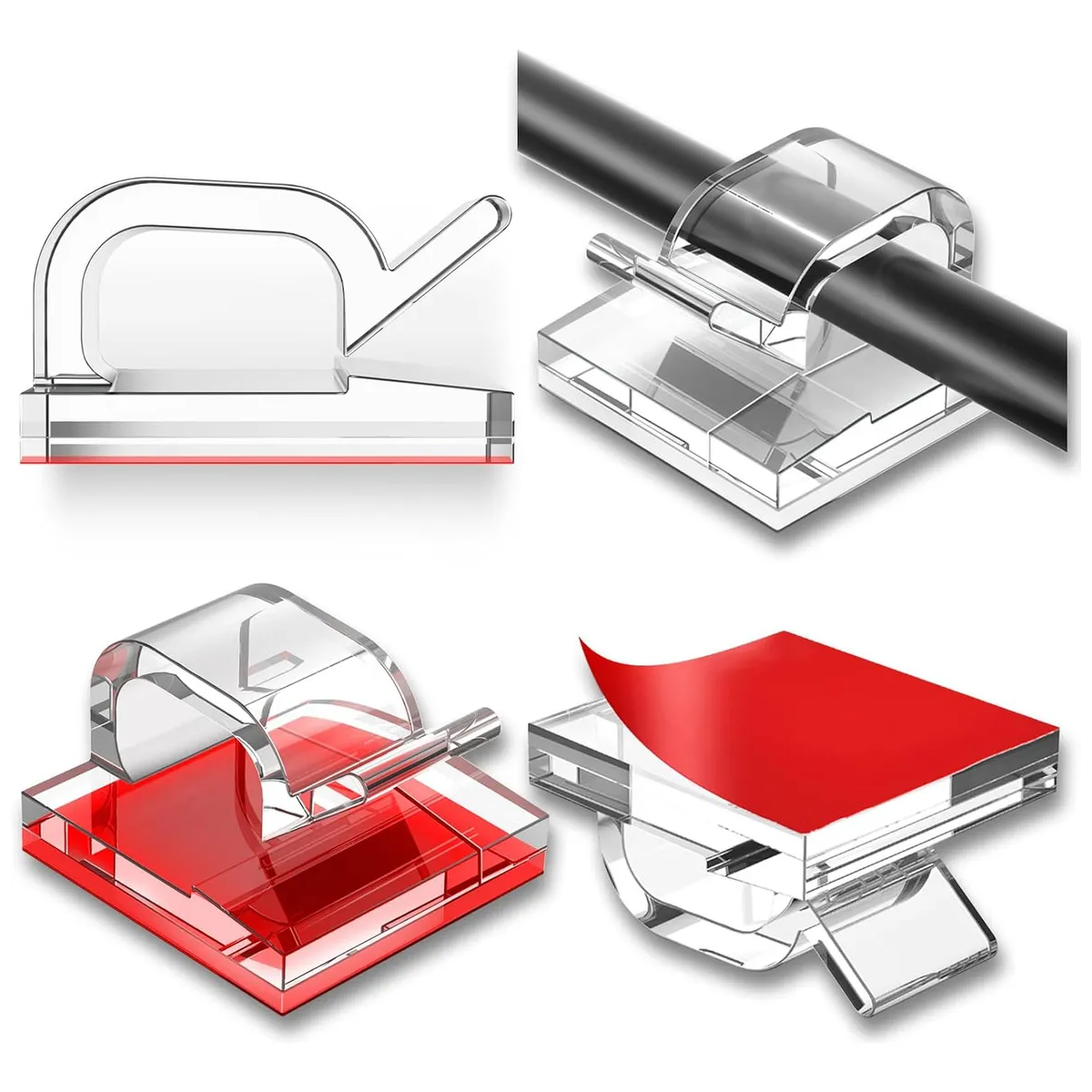Foto 4 pulgar | Clips De Cable Para Exteriores 200 Pzs Eo Safe Imports Esi-20114 Transparente