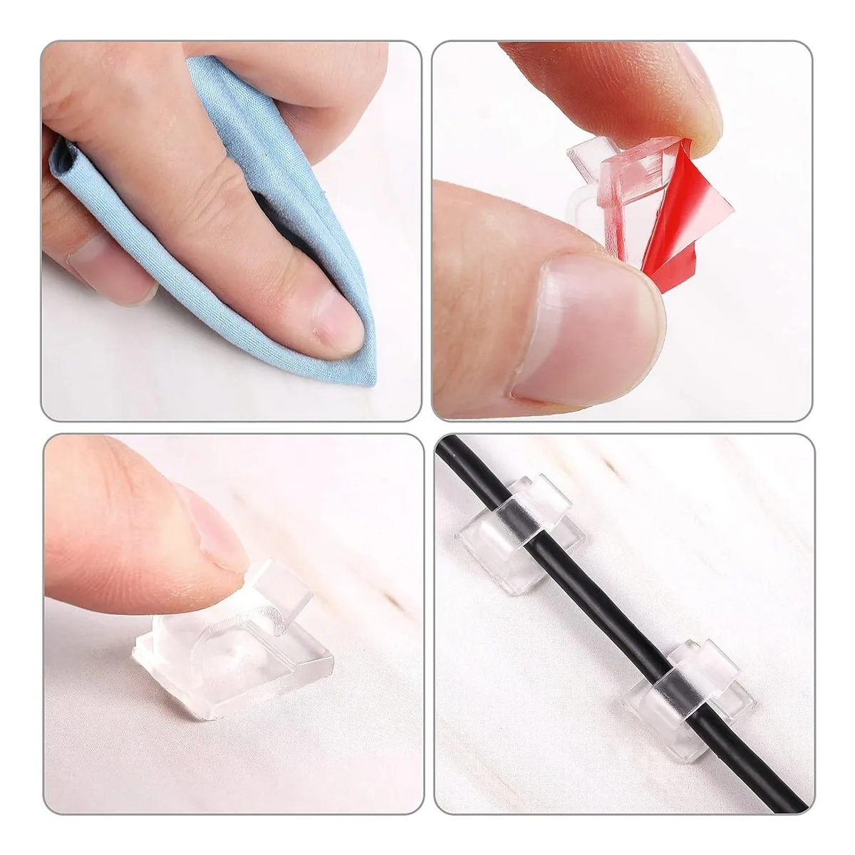 Foto 5 pulgar | Clips De Cable Para Exteriores 200 Pzs Eo Safe Imports Esi-20114 Transparente