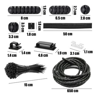 Foto 2 | 152pzs Organizador De Cables Eo Safe Imports Esi-20115 Negro