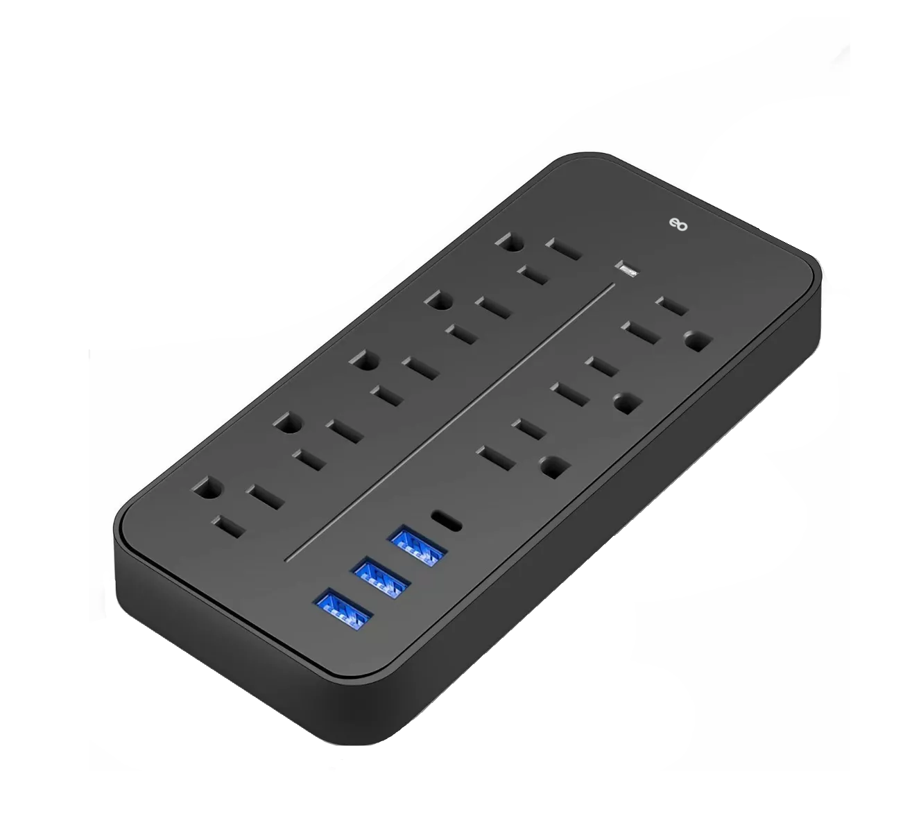 Language Regleta Multicontactos Con 8 Salidas 3 Usb 1 Tipo C Eo Safe Imports  Esi-5075-1 Negro