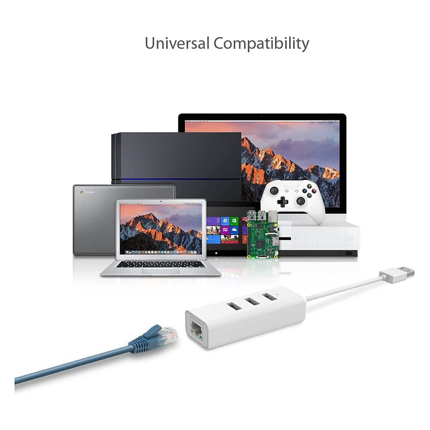 Foto 3 | Adaptador Usb 3.0 A Ethernet Tp-link Hub Usb De 3 Puertos Con Rj45 - Venta Internacional.