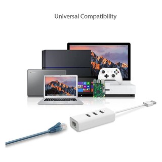 Foto 3 | Adaptador Usb 3.0 A Ethernet Tp-link Hub Usb De 3 Puertos Con Rj45 - Venta Internacional.