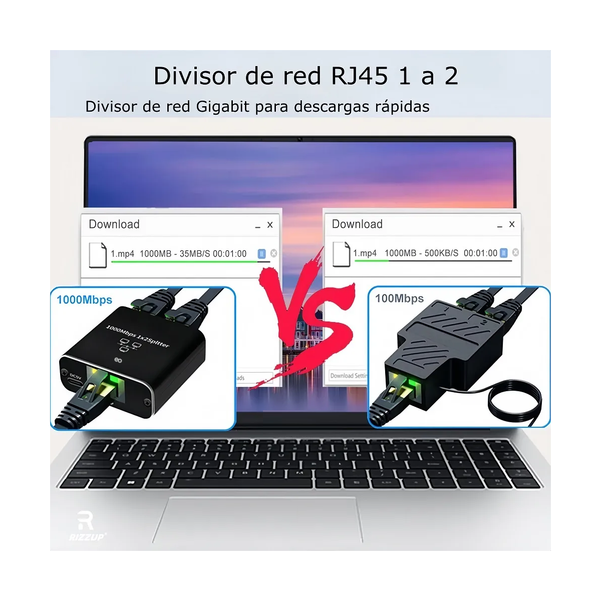 Foto 4 pulgar | Adaptador De Red 1 Dividido 2 Cople Rj45 Cat5/6/7/8 Eo Safe Imports Esi-20109 Negro