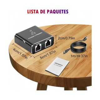 Foto 4 | Adaptador De Red 1 Dividido 2 Cople Rj45 Cat5/6/7/8 Eo Safe Imports Esi-20109 Negro