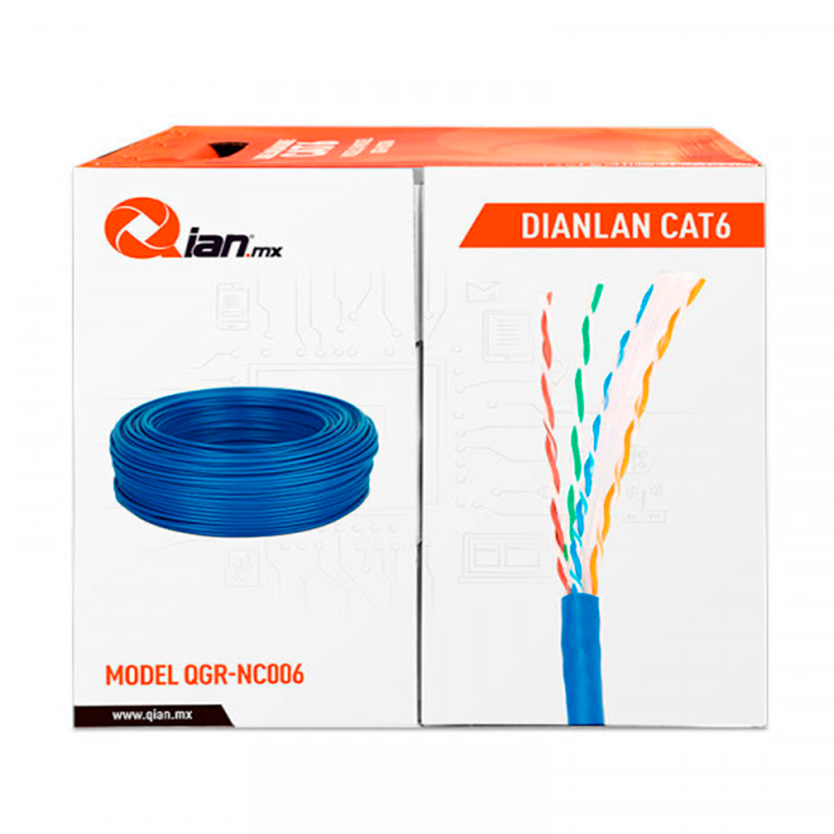Bobina De Cable Cat6 Qian Dianian Qhr-cat6