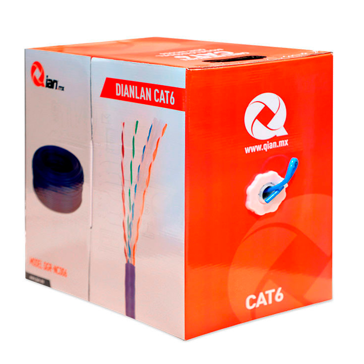 Foto 3 pulgar | Bobina De Cable Cat6 Qian Dianian Qhr-cat6