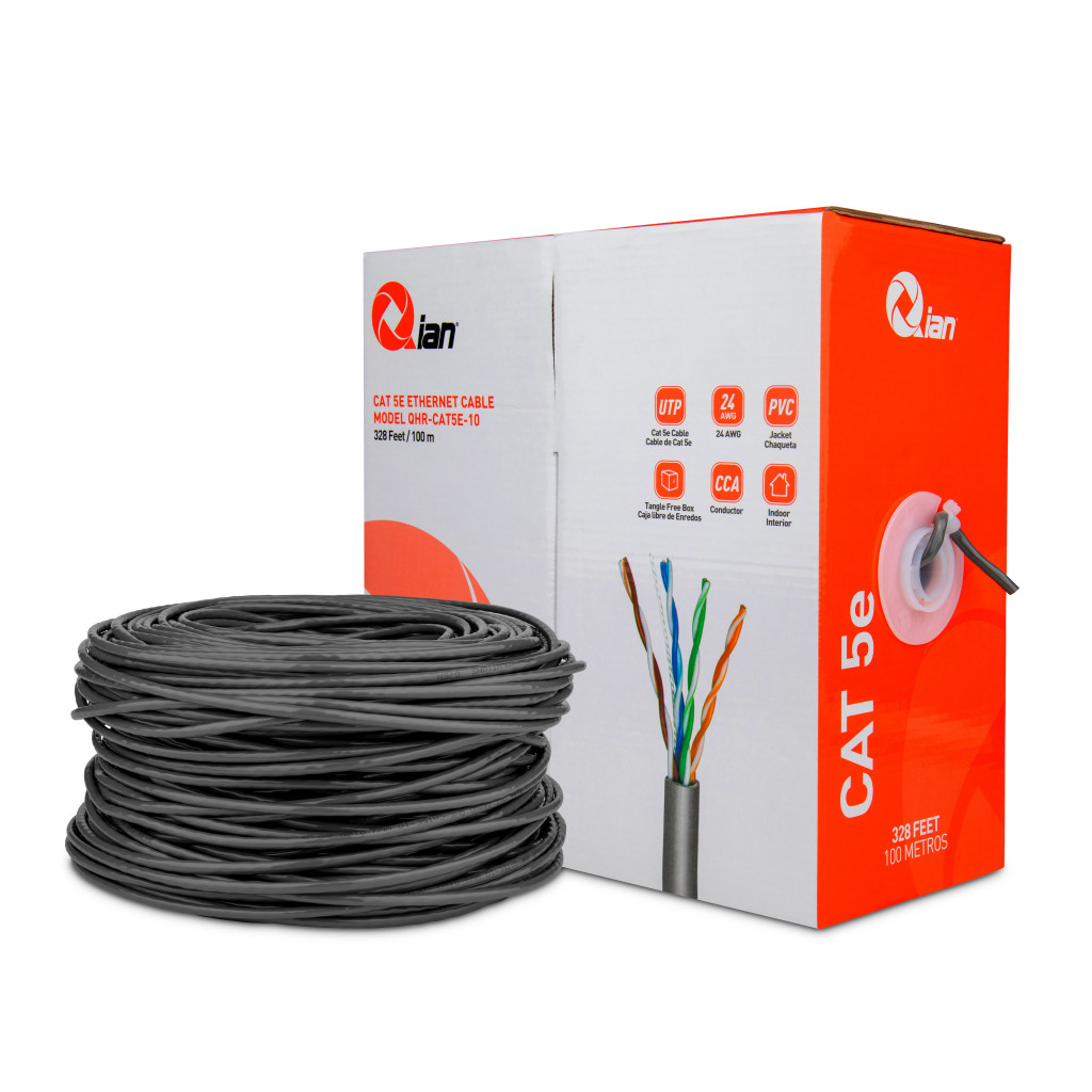 Foto 1 | Bobina De Cable Qian Utp Cat5e Cca De 100m (qhr-cat5e-10)
