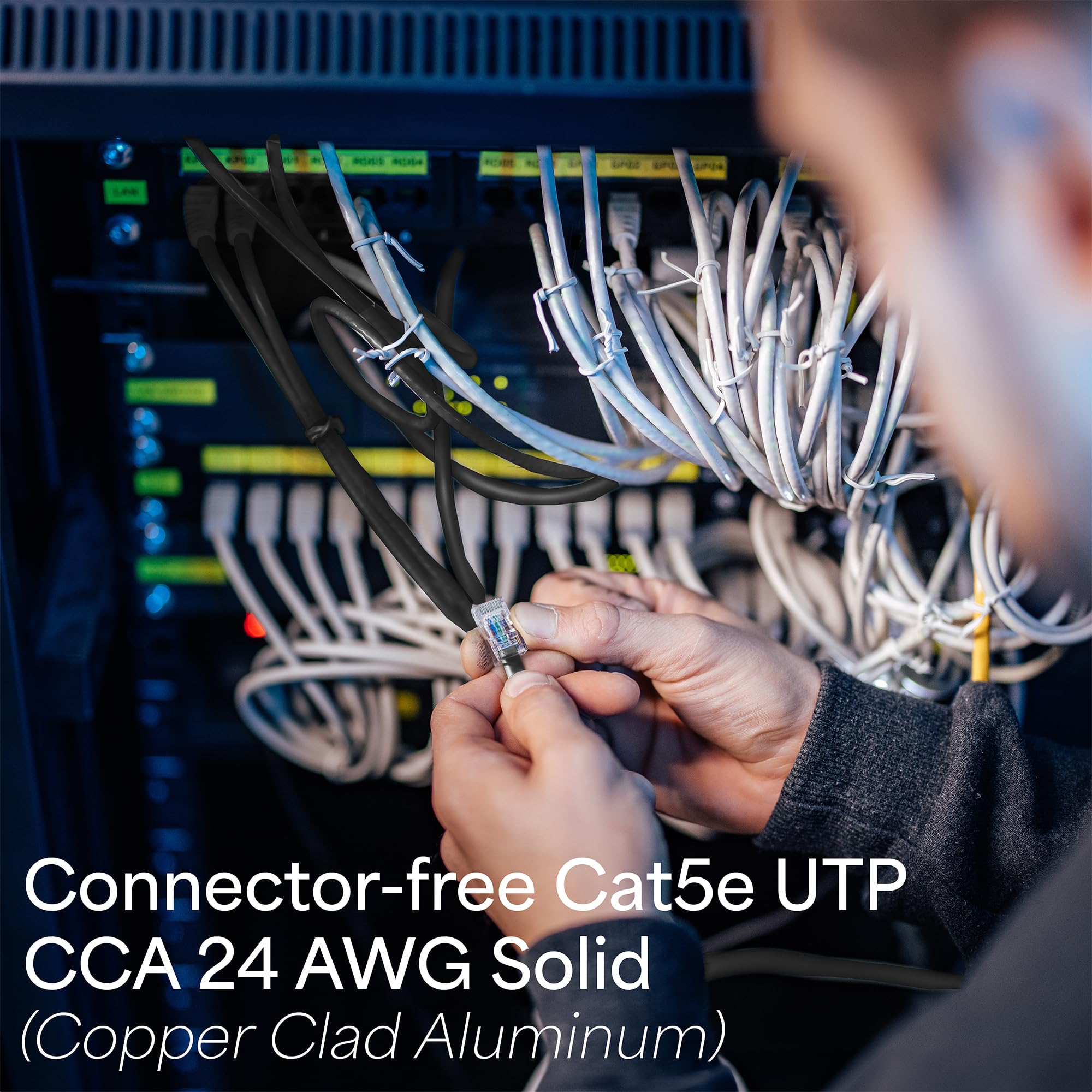Foto 4 pulgar | Cable Ethernet Vivo Cable-v011 Cat5e, 500 Pies, Resistente Al Agua, Negro - Venta Internacional.