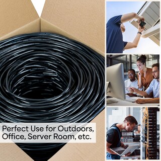 Foto 6 | Cable Ethernet Vivo Cable-v011 Cat5e, 500 Pies, Resistente Al Agua, Negro - Venta Internacional.