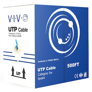 Foto 1 | Cable Ethernet Vivo Cca Cat5e, Rollo De 500 Pies, Azul Cable-v002b - Venta Internacional.