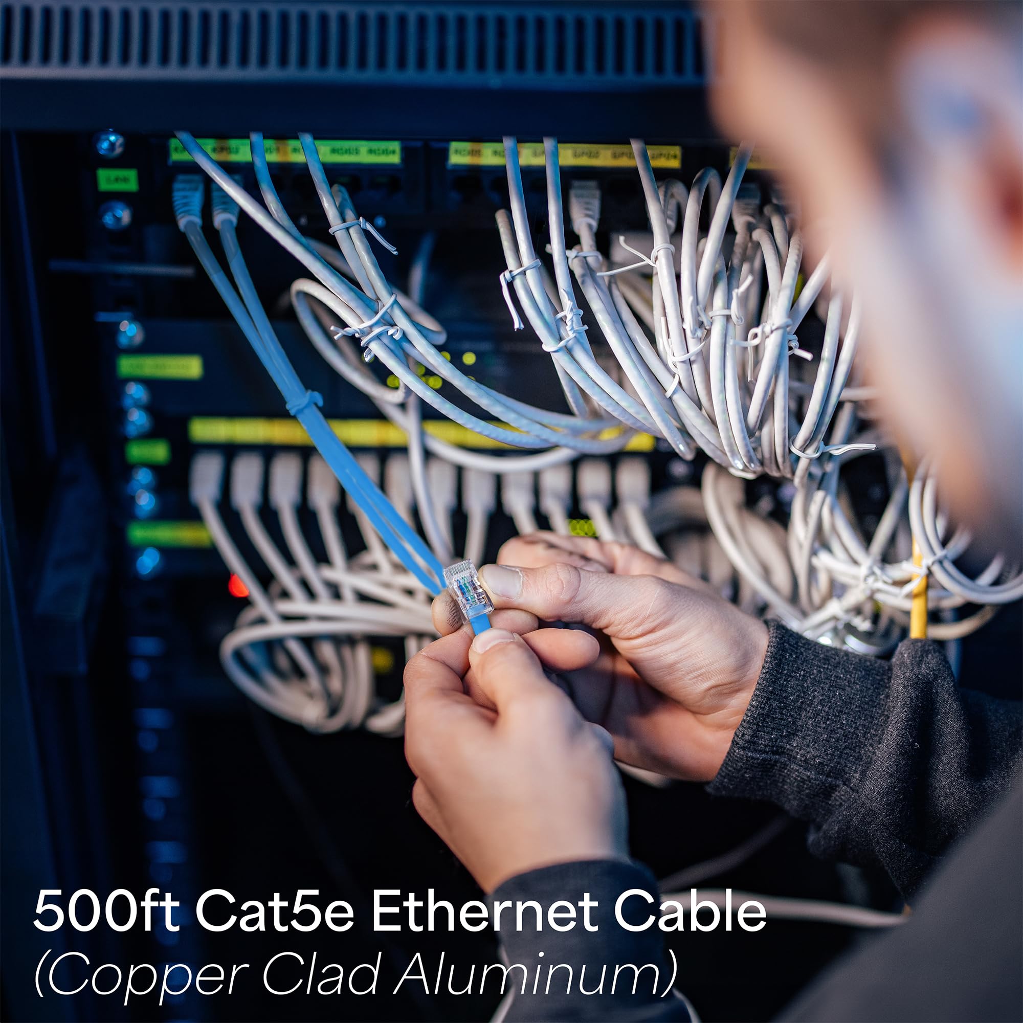 Foto 4 pulgar | Cable Ethernet Vivo Cca Cat5e, Rollo De 500 Pies, Azul Cable-v002b - Venta Internacional.