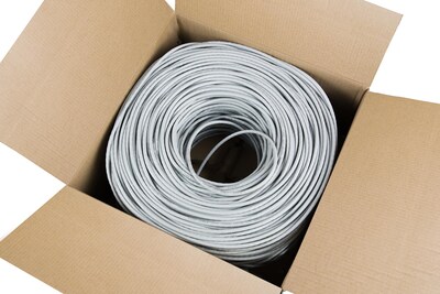 Foto 6 | Cable Ethernet Vivo Cca Cat5e 250 Pies Utp 24 Awg Gris - Venta Internacional.