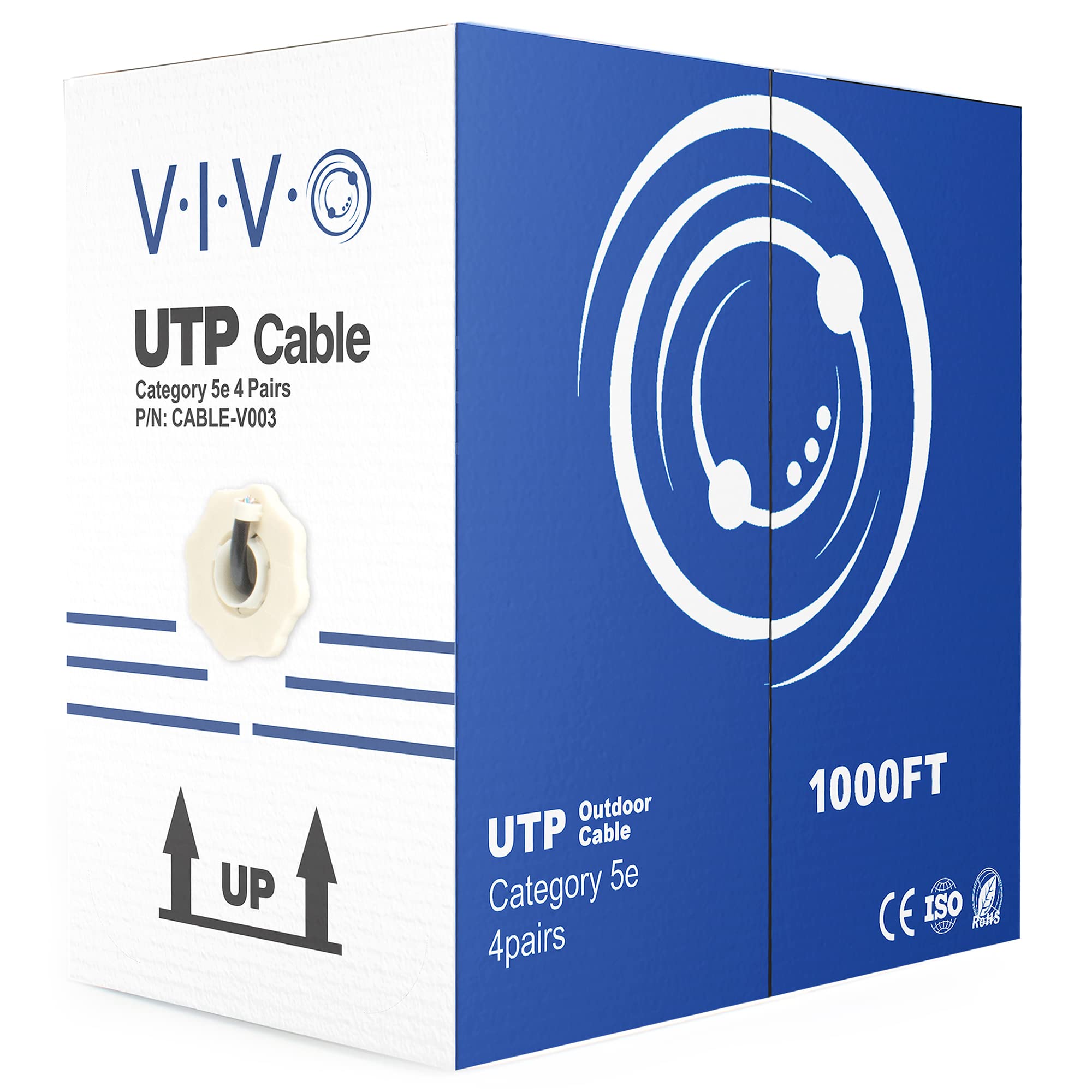Foto 2 pulgar | Cable Ethernet Vivo Cable-v003 Cat5e 24 Awg 305 M Resistente Al Agua - Venta Internacional.