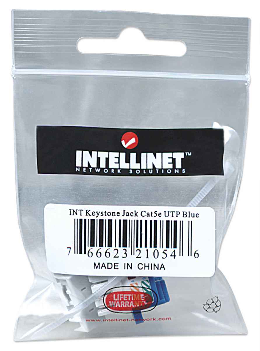 Foto 3 pulgar | Jack Cat 5e Intellinet De Impacto (keystone) Azul