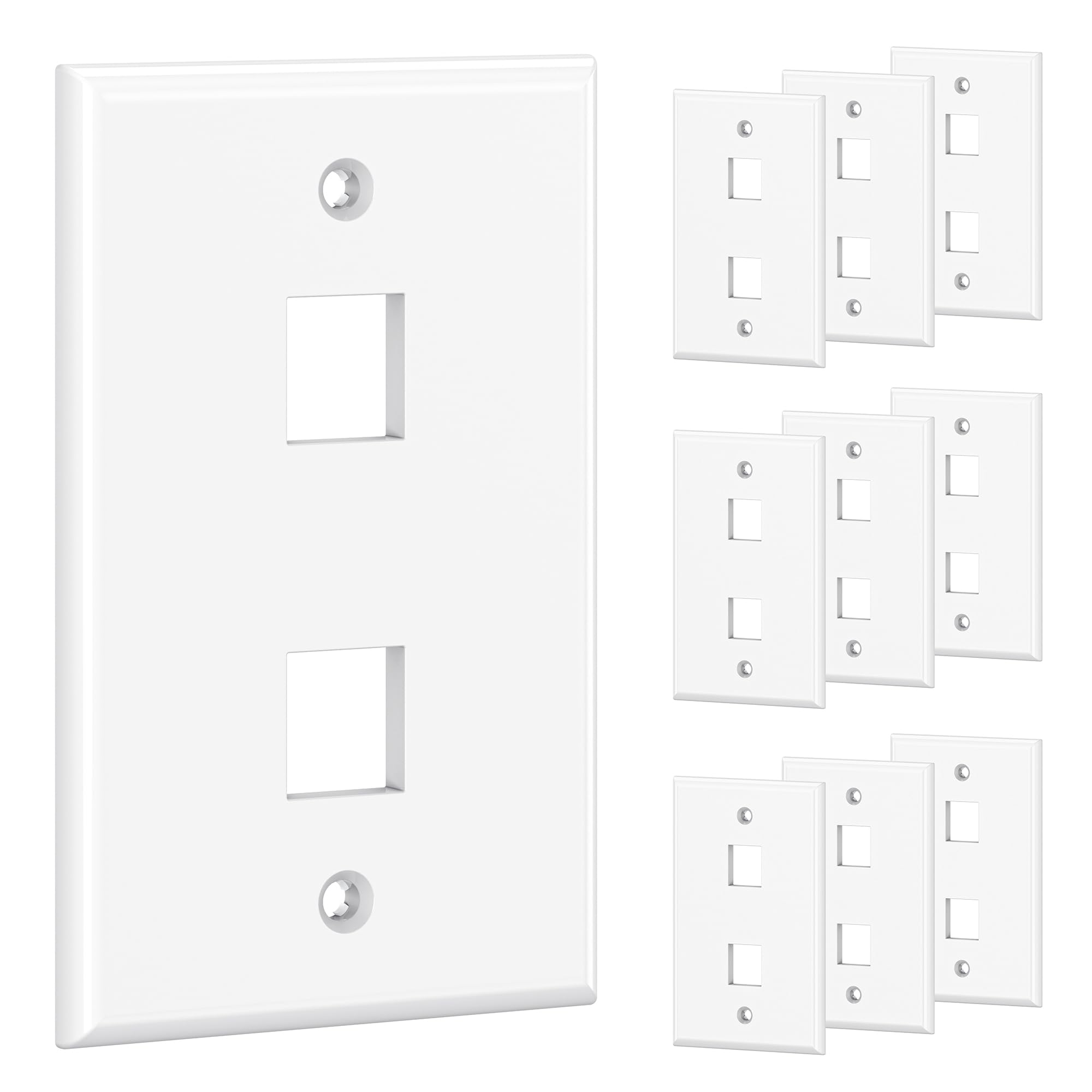 Foto 2 pulgar | Wall Plate Cable Matters Low Profile Keystone Jack X1 De 2 Puertos - Venta Internacional.