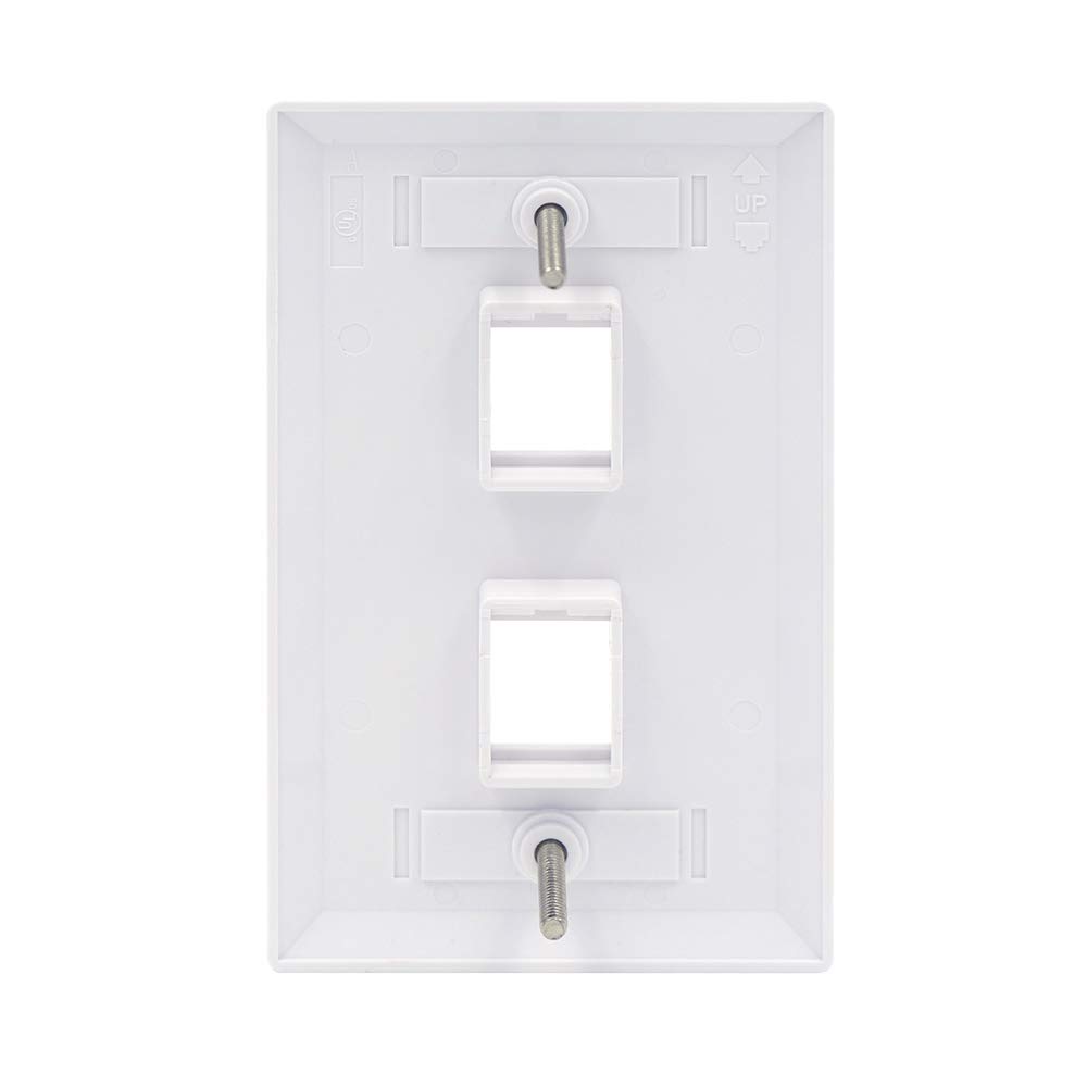 Foto 4 pulgar | Placa De Pared Vce De 2 Puertos Keystone Con Certificación Ul, Blanca (paquete De 10) - Venta Internacional.