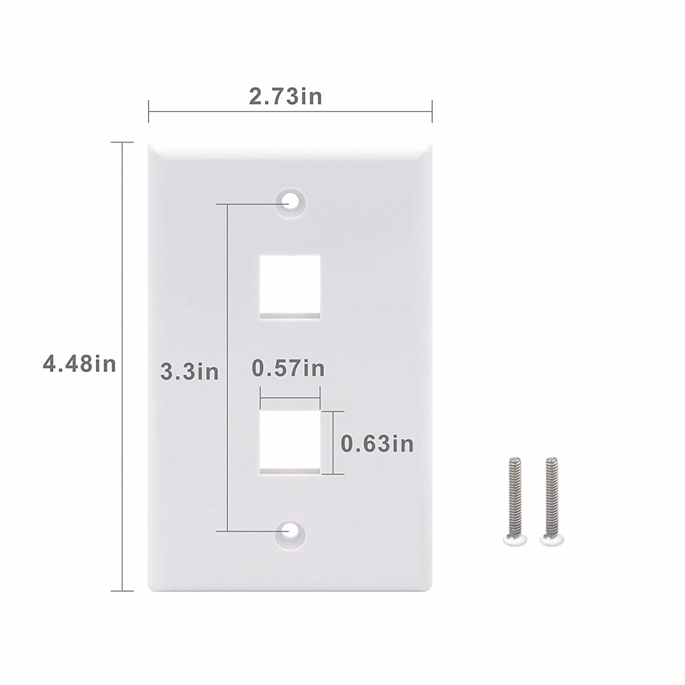 Foto 4 | Placa De Pared Vce De 2 Puertos Keystone Con Certificación Ul, Blanca (paquete De 10) - Venta Internacional.