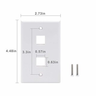 Foto 4 | Placa De Pared Vce De 2 Puertos Keystone Con Certificación Ul, Blanca (paquete De 10) - Venta Internacional.