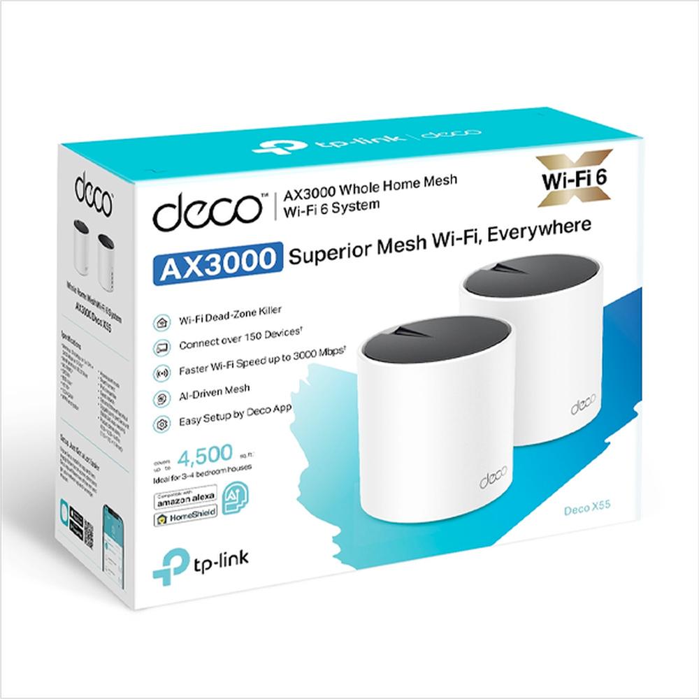 Foto 4 pulgar | Routers TP-LINK Deco X55 color Blanco Sistema Wi-fi 6 Mesh Doble Banda 2 Piezas