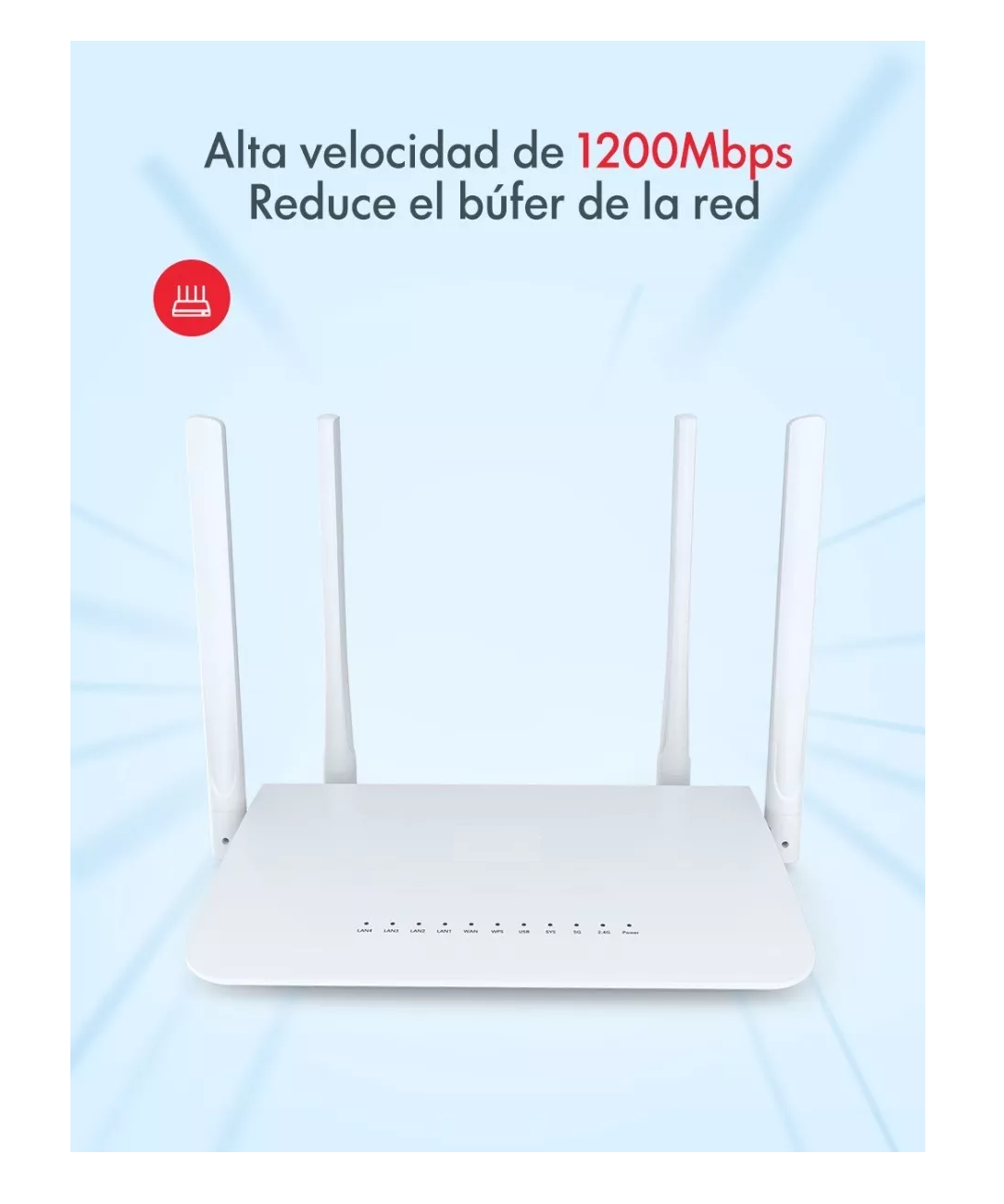 Foto 2 | Router Range Extender Repetidor Belug Wr1200 2.4 Ghz Y 5 Ghz. color Blanco