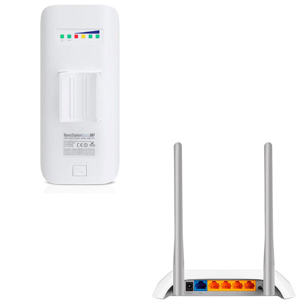 Foto 2 pulgar | Access Point Ubiquiti Networks Loco M5 Nanostation 10km + Router TP-Link Wips 300mbps