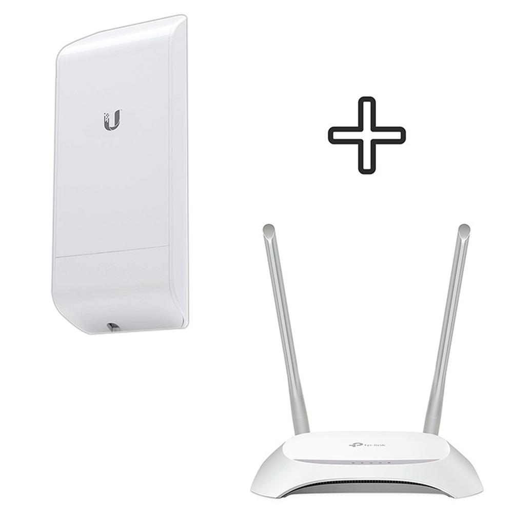 Foto 3 pulgar | Access Point Ubiquiti Networks Loco M5 Nanostation 10km + Router TP-Link Wips 300mbps