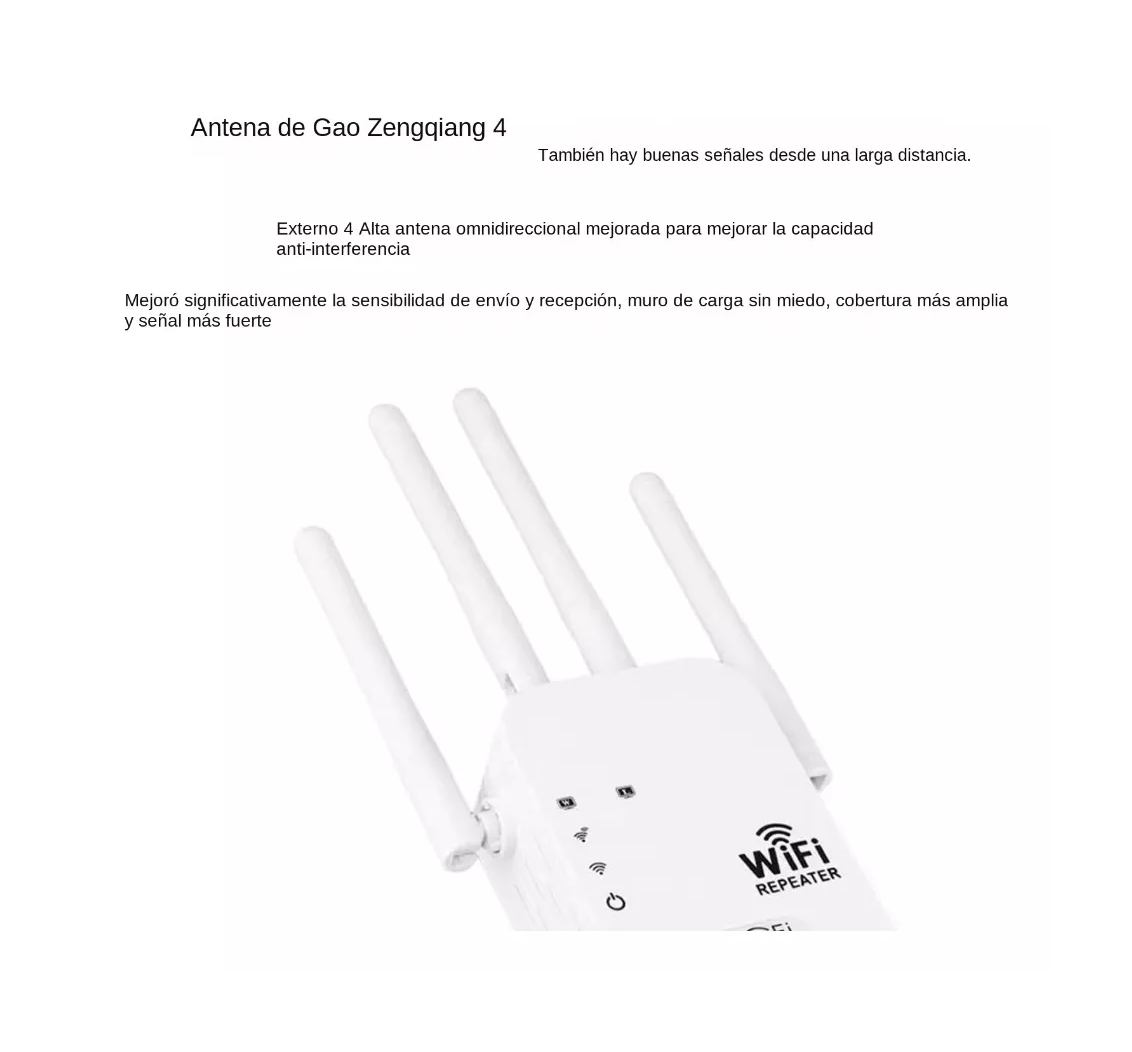 Foto 3 pulgar | Repetidor Wifi Amplificador Señal 1200mbps 110/230v Wps Blanco