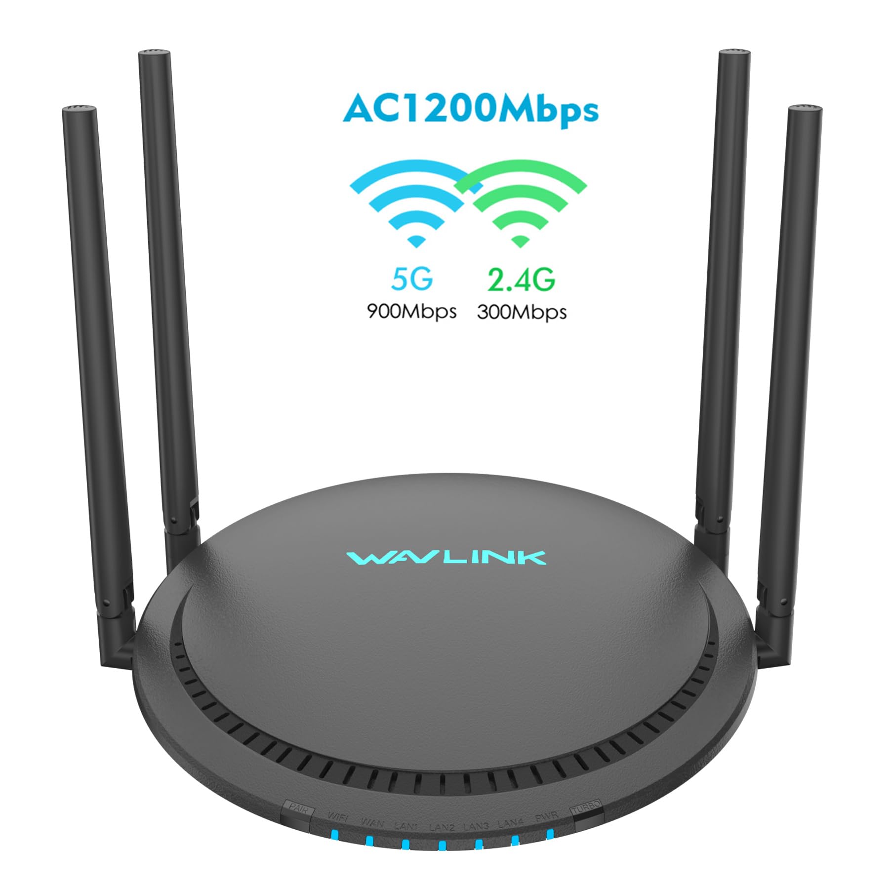 Venta Internacional - Router Wifi Wavlink Ac1200 De Doble Banda 2,4 Ghz+5 Ghz Con 4 Antenas $958