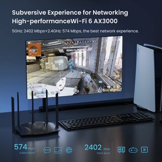 Foto 3 | Router Wifi 6 Para Juegos Tenda Ax3000 De Doble Banda Gigabit Rx12pro - Venta Internacional.