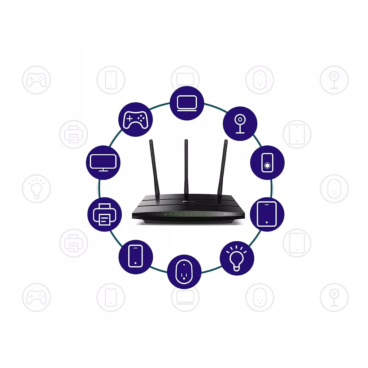 Foto 4 | Router Tp-link Archer A7 Ac1750 Dual Band Onemesh Alexa Versión Negro