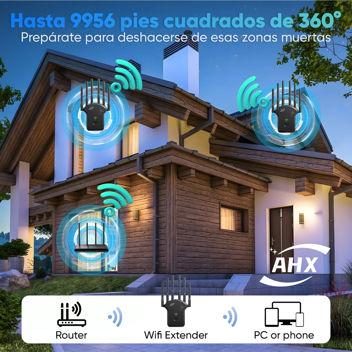 Foto 3 pulgar | Repetidor Wifi Amplificador Señal 1200mbps 110/230v WPS 5G Eo Safe Imports Negro