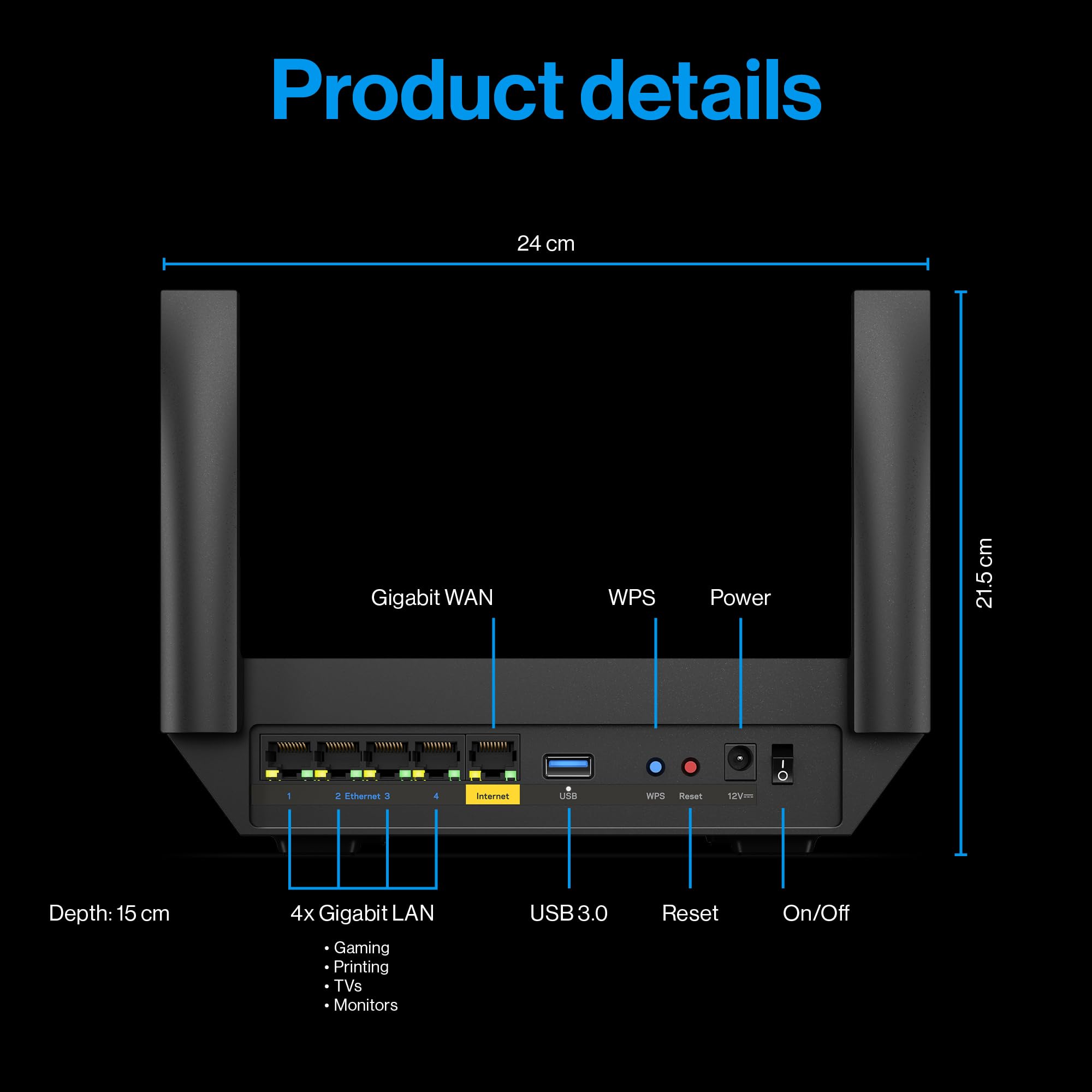 Foto 3 | El Router Wifi 6 Linksys Ln3121-amz Conecta Más De 35 Dispositivos De 2700 Pies² - Venta Internacional.