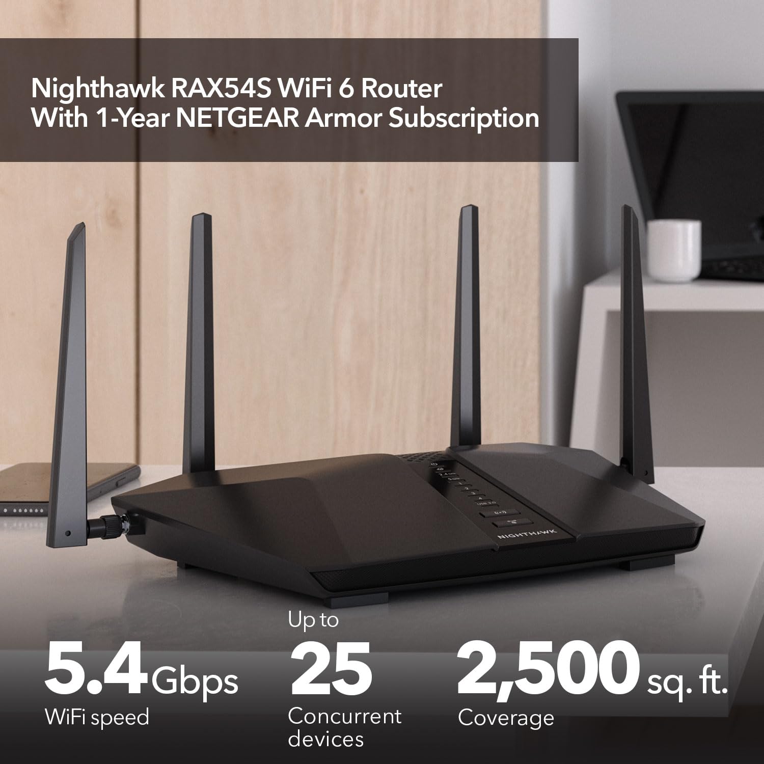 Foto 3 pulgar | Enrutador Wifi 6 Netgear Nighthawk Rax54s Ax5400 De 5,4 Gbps - Venta Internacional.