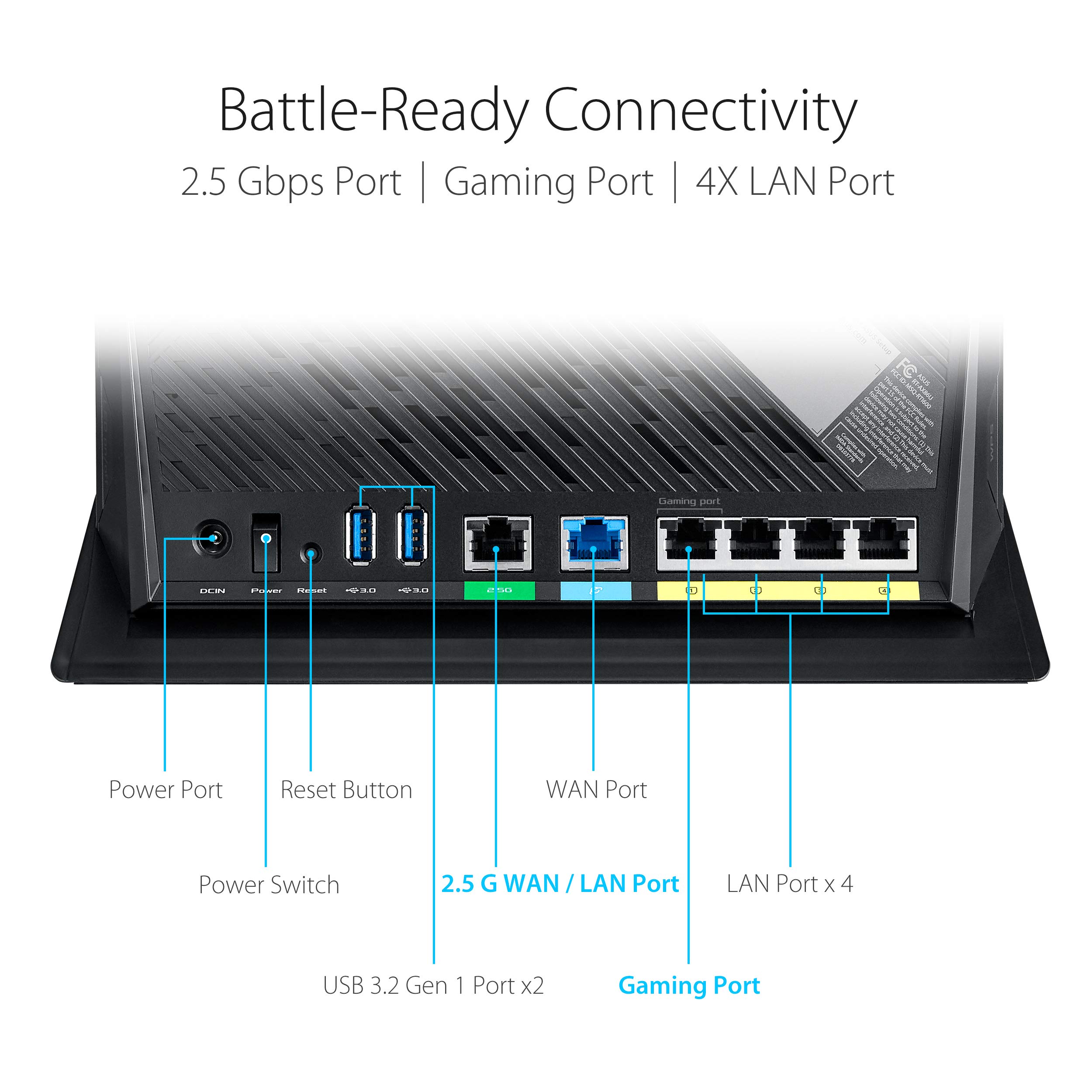 Foto 7 pulgar | Router para Juegos Asus Rt-ax86u ax5700 Wifi 6 de Doble Banda - Venta Internacional