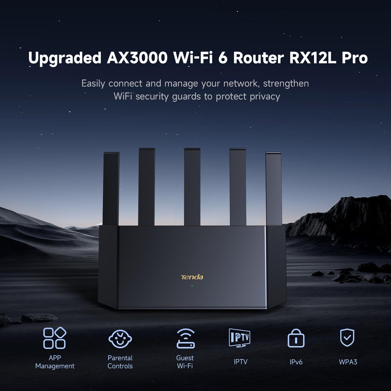 Foto 7 pulgar | Router Wifi Tenda Ax3000 Rx12l Pro De Doble Banda 2976 Mbps - Venta Internacional.