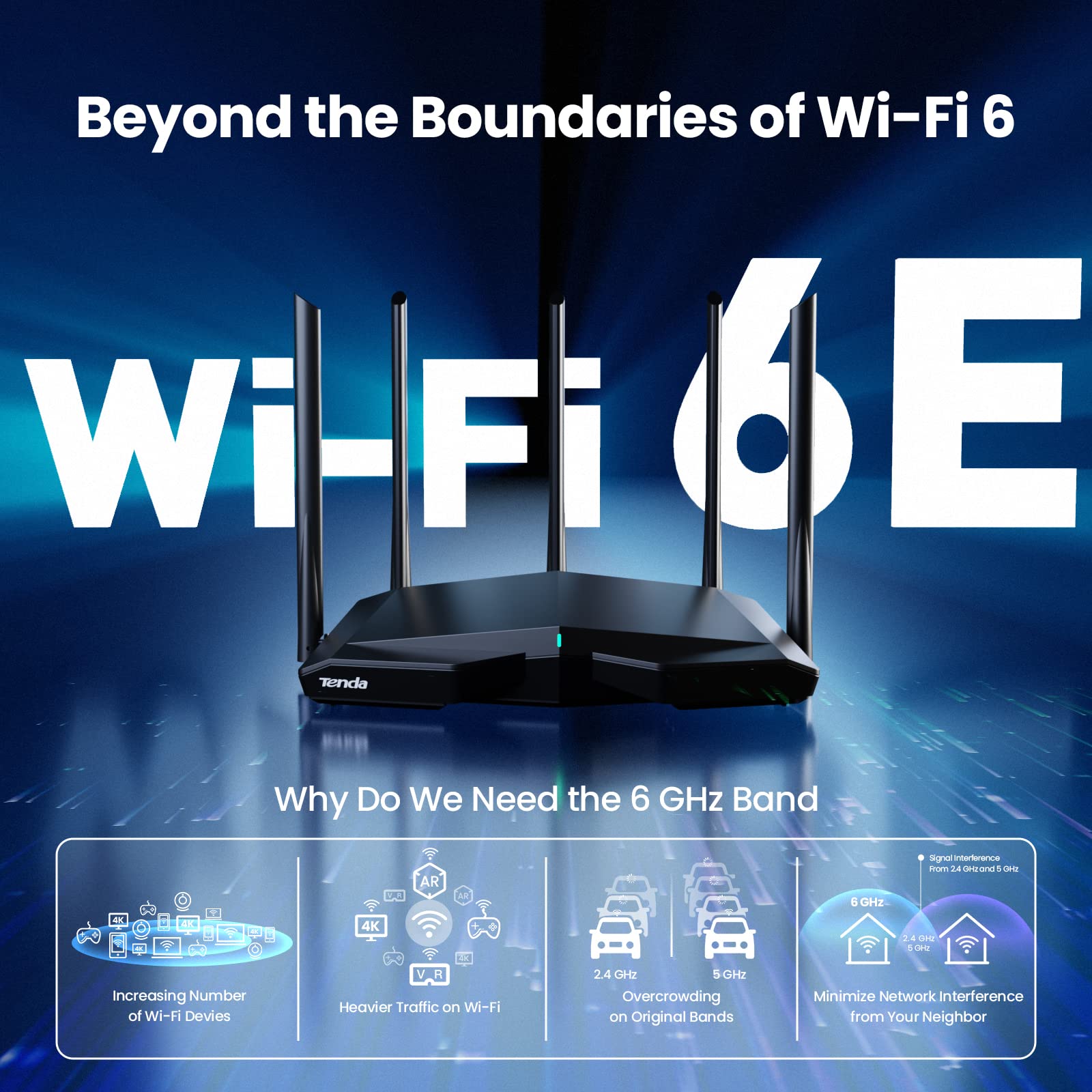 Foto 3 pulgar | Router Wifi 6e Tenda Axe5700 Smart Triband Gigabit Home - Venta Internacional.